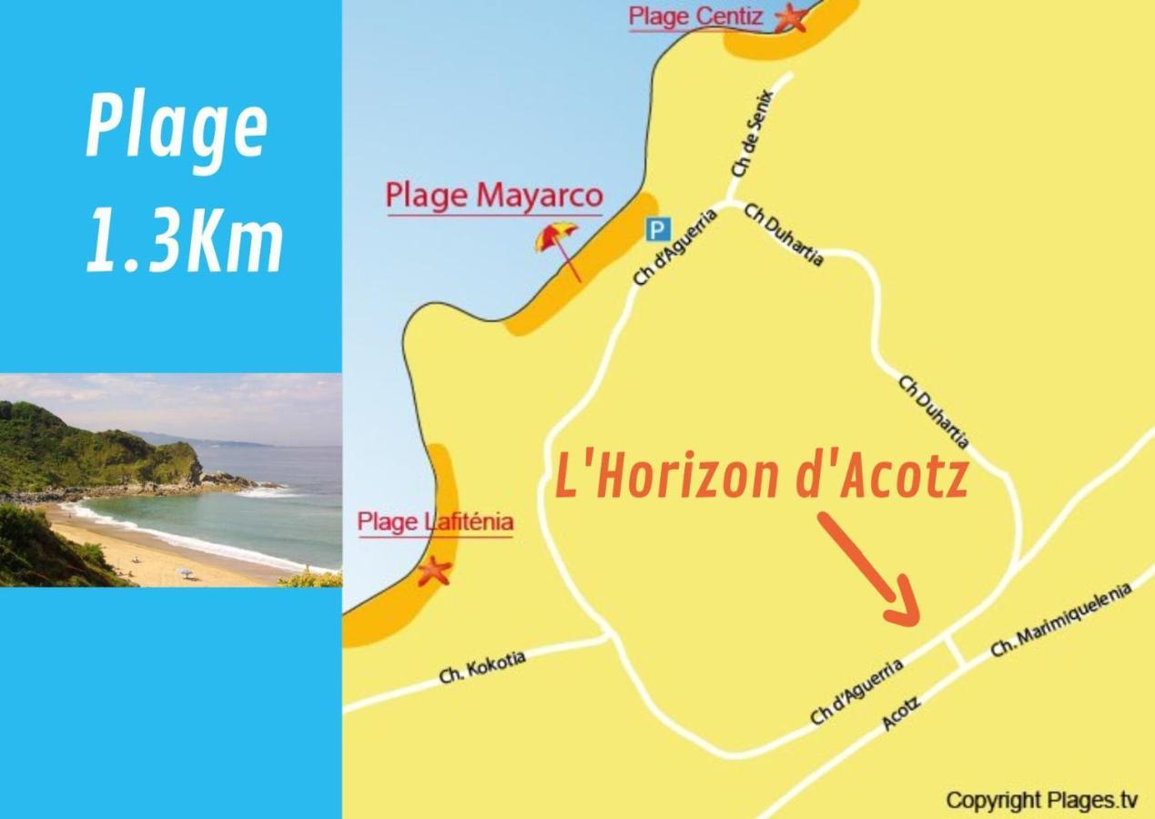 L'Horizon D'Acotz Apartman Saint-Jean-de-Luz Kültér fotó